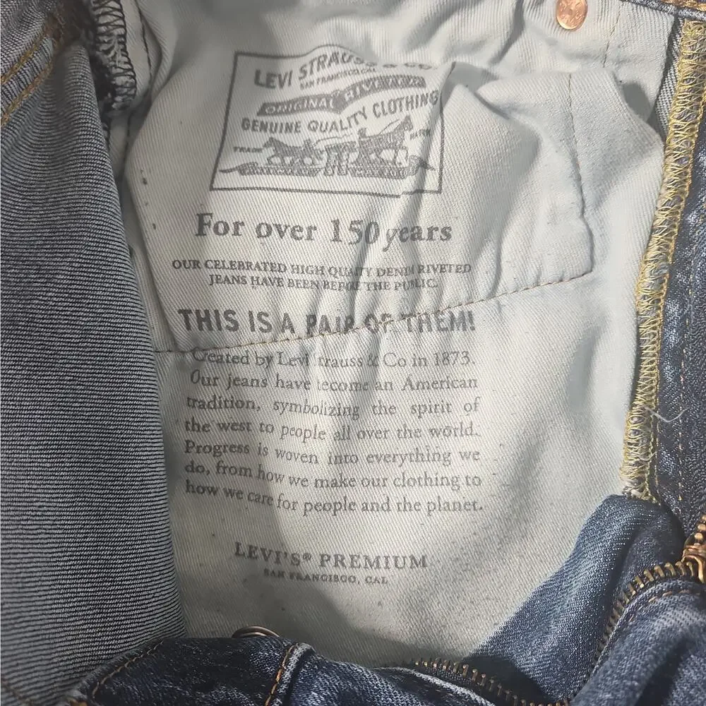 Levi's 511 Premium Men's 31x30 Slim Fit Blue Stretch Jeans Cotton Lyocell